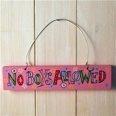 allowed wooden boys door sign painted hand tweet notonthehighstreet